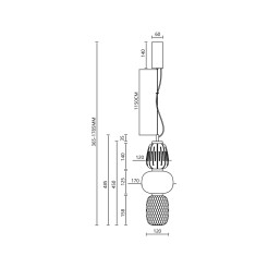 Lampa wisząca CARO GOLD 28W LED ML0363