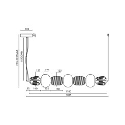 Lampa wisząca CARO SMOKED 42W LED ML0366