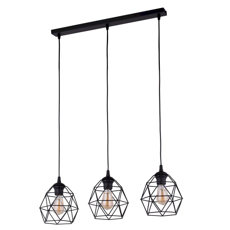 GALAXY BLACK LAMPA WISZĄCA 3  LISTWA 3191