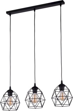 GALAXY BLACK LAMPA WISZĄCA 3 PŁ LISTWA 3191