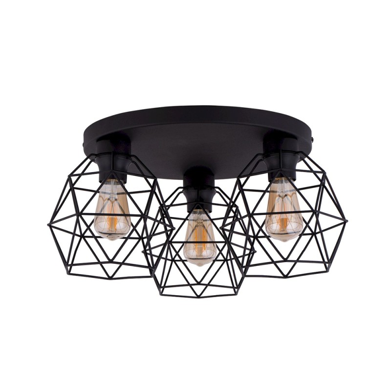 GALAXY BLACK LAMPA SUFITOWA 3 PŁ KOŁO 3189