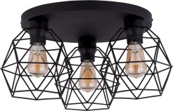 GALAXY BLACK LAMPA SUFITOWA 3 PŁ KOŁO 3189