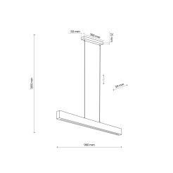 TEO LED M LAMPA WISZĄCA 960 6615