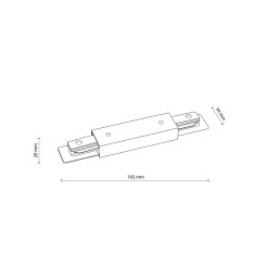 TRACER PROSTY BIAŁY Z PODŁĄCZENIEM ZASILAJĄCYM 4530