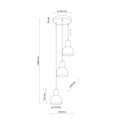 CAIRO LAMPA WISZĄCA 3 PŁ 4895