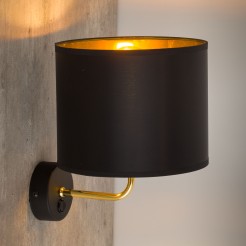 VEGA BLACK/GOLD KINKIET 1 4663