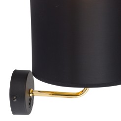 VEGA BLACK/GOLD KINKIET 1 4663