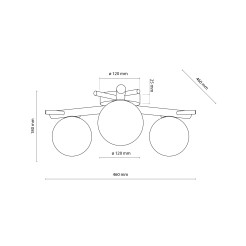 SHERON WHITE LAMPA SUFITOWA 3 PŁ 5308