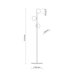 ESTERA BLACK LAMPA PODŁOGOWA 3 5717