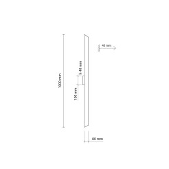 NAVI BLACK LONG KINKIET LED 4510