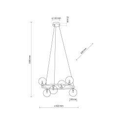 ANABELLE BROWN LAMPA WISZĄCA 6 6571