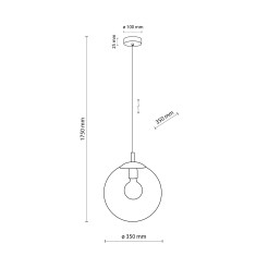 ESME TRANSPARENT LAMPA WISZĄCA 1  350 3268