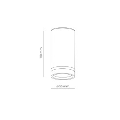 JET BLACK DOWNLIGHT 1* GU10 6918