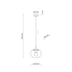 VIBE GRAPHITE LAMPA WISZACA  1 200 5825