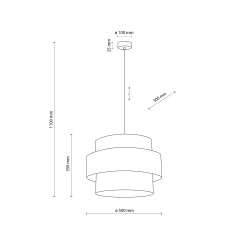 CALISTO BLACK LAMPA WISZACA 3  500 5099