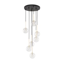 NILOS BLACK / GOLD LAMPA WISZĄCA 7 5362