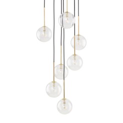 NILOS BLACK / GOLD LAMPA WISZĄCA 7 5362