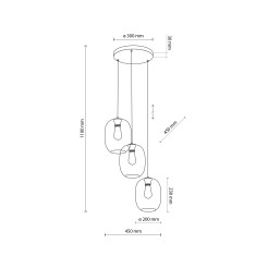 ELIO MIX LAMPA WISZĄCA 3 5973