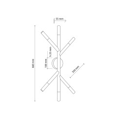 NOBLE LAMPA SUFITOWA 6 4525