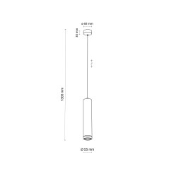 JET WHITE LAMPA WISZĄCA 1xGU10 4889