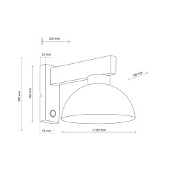 OSLO BROWN KINKIET 1 6279