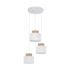 DUO WHITE JUTA LAMPA WISZACA 3 KOŁO 2594