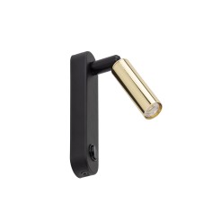 ENZO LONG BLACK GOLD KINKIET 1 6623