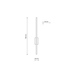 FLASH WOOD ORZECH KINKIET 1 LED M 6625