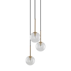 NILOS BLACK / GOLD LAMPA WISZACA 3PŁ 5942