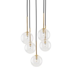 NILOS BLACK / GOLD LAMPA WISZĄCA 5 5943