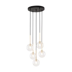 NILOS BLACK / GOLD LAMPA WISZĄCA 5 5943