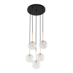 NILOS BLACK / GOLD LAMPA WISZĄCA 5 5943