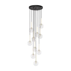 NILOS BLACK / GOLD LAMPA WISZĄCA 10 PŁ 5944