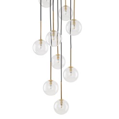 NILOS BLACK / GOLD LAMPA WISZĄCA 10 PŁ 5944