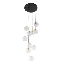 NILOS BLACK / GOLD LAMPA WISZĄCA 10 PŁ 5944