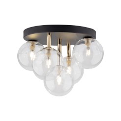 NILOS BLACK / GOLD LAMPA SUFITOWA 5PŁ 758