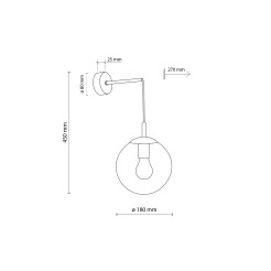 ESME GRAPHITE KINKIET 1 5386