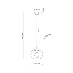 VIBE TOPAZ LAMPA WISZĄCA 1  250 4676