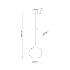 VIBE WHITE LAMPA WISZĄCA 1  300 4789