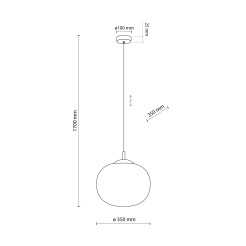 VIBE WHITE LAMPA WISZĄCA 1  350 4804