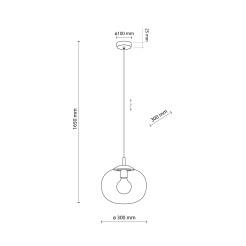 VIBE TRANSPARENT LAMPA WISZĄCA 1 300 4817