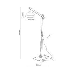 OSLO BROWN LAMPA PODŁOGOWA 1 6319