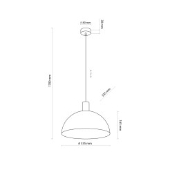 OSLO BROWN LAMPA WISZĄCA 1 4508