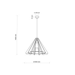 ERIS WOOD LAMPA WISZĄCA 1 M 6586