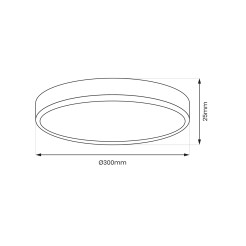 Plafon MAQ 24W 3CCT Czarny ML0439