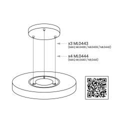 Plafon MAQ 50W 3CCT Czarny ML0442