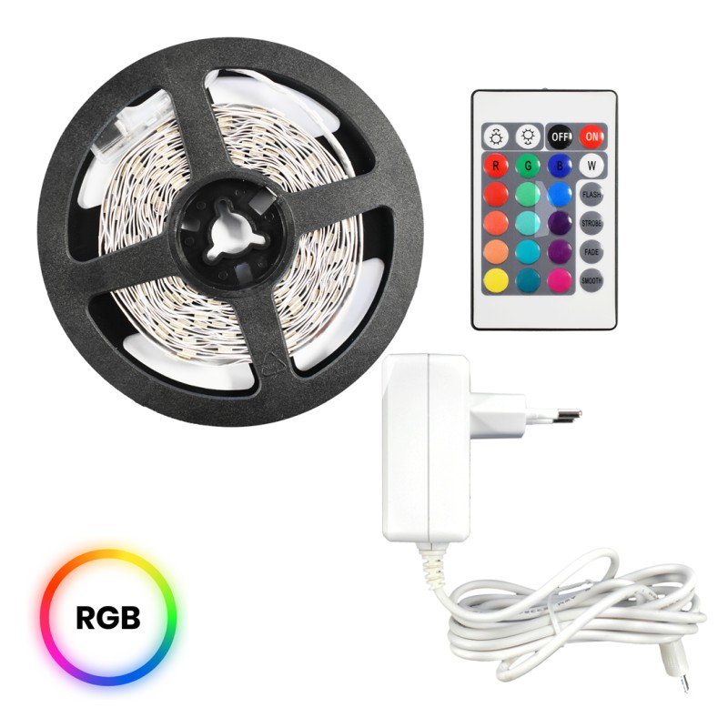 Zestaw Led RGB 5m IP54 Sterownik + Pilot EKZ0447