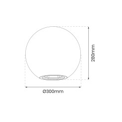 Kula Ogrodowa Globo Fi300 1xE27 EKO0457