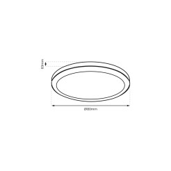 Plafon Vera 12W 4000K Biały IP65 EKP0468