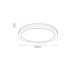 Plafon Marlon 12W 4000K Czarny IP54 EKP0474